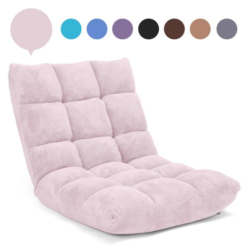 Coussin De Sol Chaise De Méditation Canapé-lit Pliable Avec 14 Positions Réglables 54,5x54,5x56cm