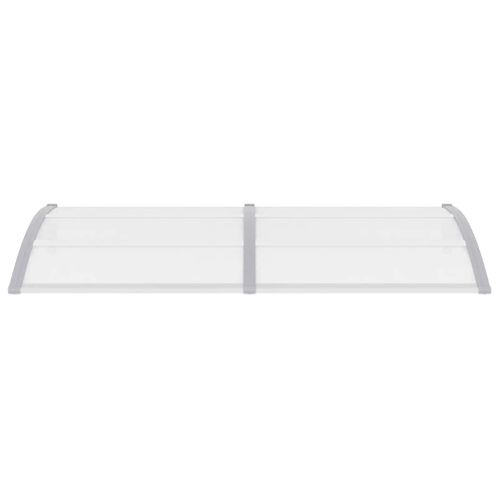 Store Banne - Auvent De Porte Gris Et Transparent 200x75 Cm PC At29