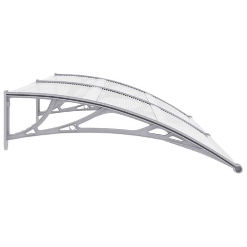 Store Banne - Auvent De Porte Gris Et Transparent 200x75 Cm PC At29
