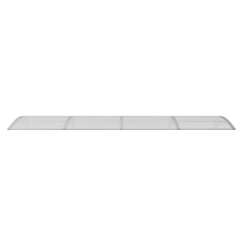 Store Banne - Auvent De Porte Gris Et Transparent 350x75 Cm Polycarbonate At31