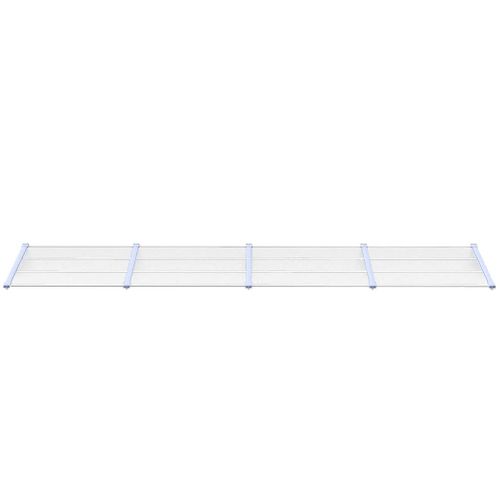 Store Banne - Auvent De Porte Gris Et Transparent 396x90 Cm Polycarbonate At33