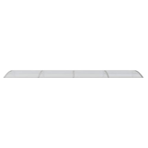 Store Banne - Auvent De Porte Gris Et Transparent 400x75 Cm Polycarbonate At34
