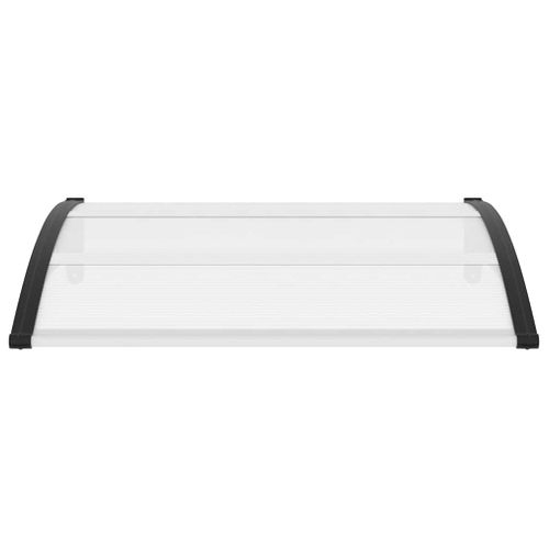 Store Banne - Auvent De Porte Noir Et Transparent 120x75 Cm PC At64