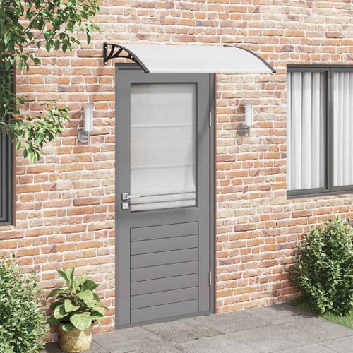 Store Banne - Auvent De Porte Noir Et Transparent 120x75 Cm PC At64
