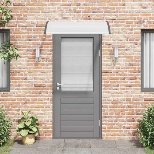 Store Banne - Auvent De Porte Noir Et Transparent 120x75 Cm PC At64