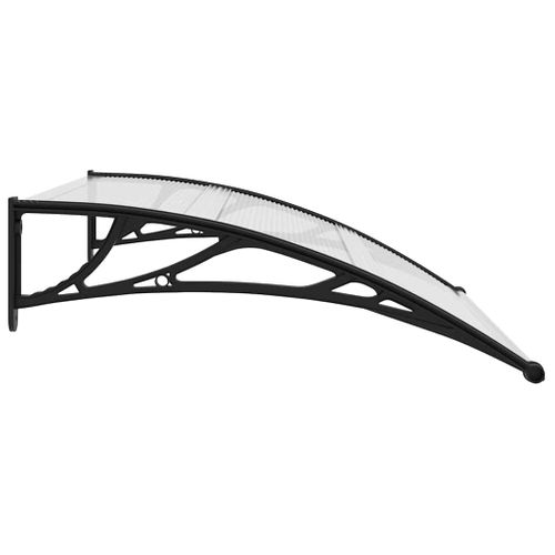 Store Banne - Auvent De Porte Noir Et Transparent 120x75 Cm PC At64