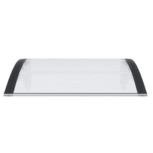 Store Banne - Auvent De Porte Noir Et Transparent 80x75 Cm Polycarbonate At75