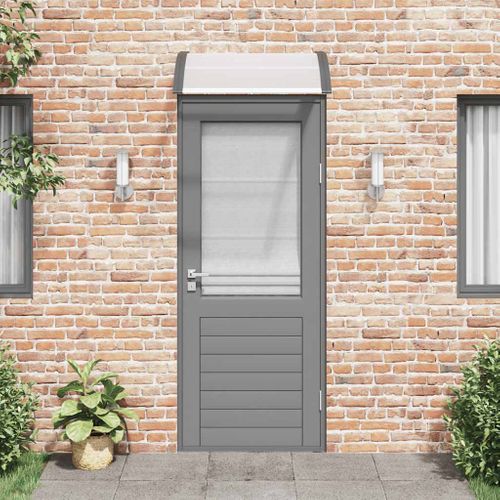 Store Banne - Auvent De Porte Noir Et Transparent 80x75 Cm Polycarbonate At75