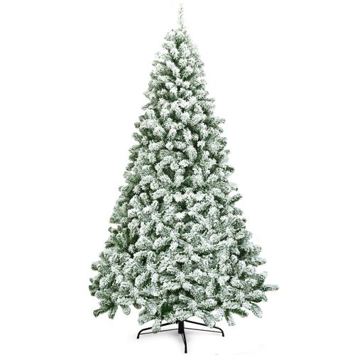 Sapin De Noël - Arbre De Noël Artificiel 180cm Avec 928 Branches Aiguilles Et Neige En Pvc
