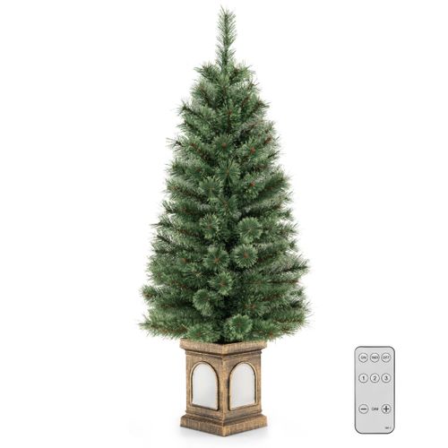 Sapin De Noël - Arbre De Noël Artificiel 120 Cm Avec 116 Branches 100 Lumières LED