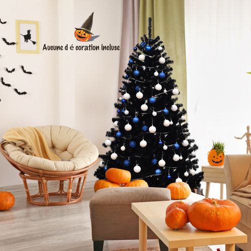 Sapin De Noël - Arbre De Noël Artificiel 180cm Aiguilles En Pvc Avec Support En Métal Pliable