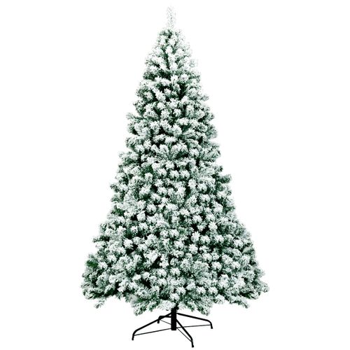 Sapin De Noël - Arbre De Noël Artificiel 225 Cm Sapin Enneigé Avec 550 Lumières LED 1364 Rameaux