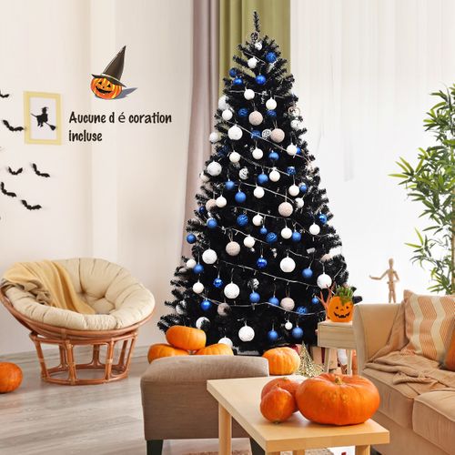 Sapin De Noël - Arbre De Noël Artificiel 225cm Aiguilles En Pvc Avec Support En Métal