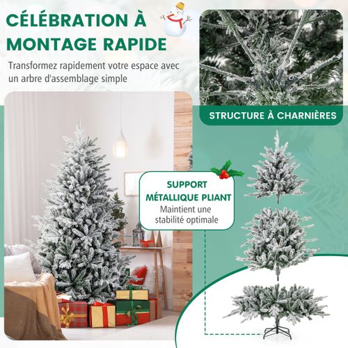 Sapin De Noël - Arbre De Noël Artificiel 8 Modes D'eclairage Lumières LED Multicolores