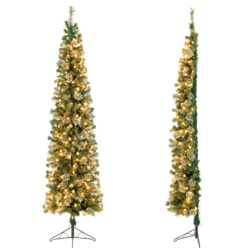 Sapin De Noël - Arbre De Noël Artificiel Demi-forme Pré-illuminé 210 Cm