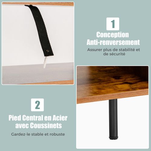 Buffet De Cuisine Autoportante Support De Bar à 4 Niveaux Avec Casier à Vin Et Tiroir