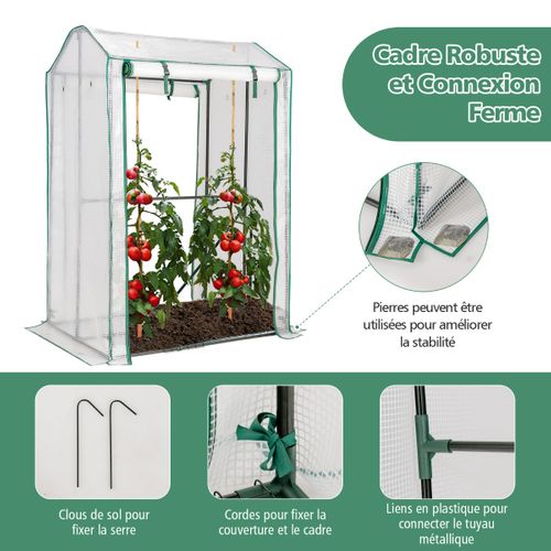 Serre De Jardin Pour Balcon Intérieur Et Extérieur 100 Cm X 81 Cm X 150 Cm Serre Portable