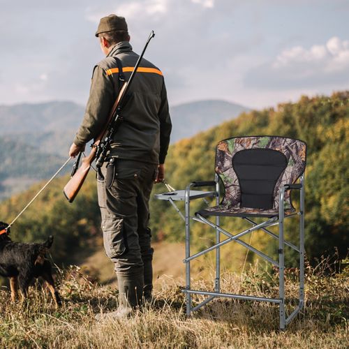 Chaise De Camping Pliante, Fauteuil De Camping Avec Table Latérale Amovible Charge 150kg