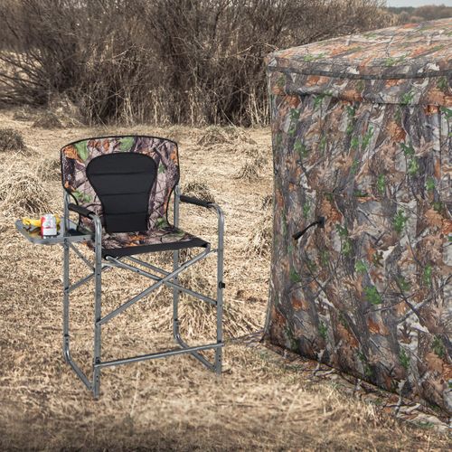 Chaise De Camping Pliante, Fauteuil De Camping Avec Table Latérale Amovible Charge 150kg