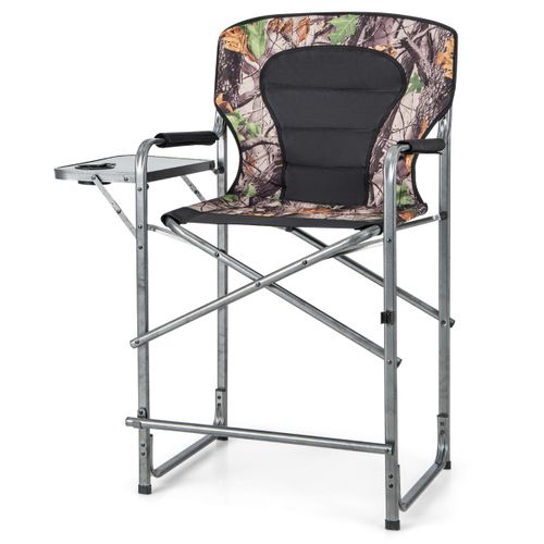 Chaise De Camping Pliante, Fauteuil De Camping Avec Table Latérale Amovible Charge 150kg