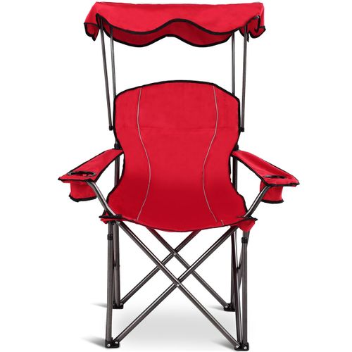 Chaise De Camping Pliante, Fauteuil De Camping Rembourrée Auvent Pliable Capacité 120 Kg En Pvc