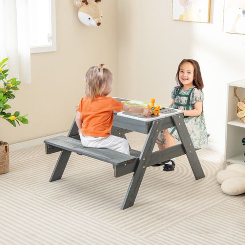 Ensemble De Table Et Bancs De Pique-nique Pour Enfants Table D'activités 4 En 1