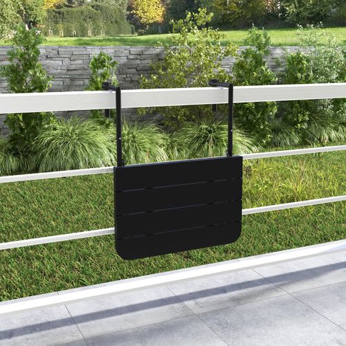 Table De Balcon Suspendue En Hips Et Métal Pliable Avec Hauteur Réglable à 3 Niveaux