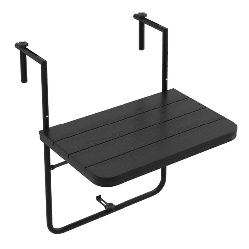 Table De Balcon Suspendue En Hips Et Métal Pliable Avec Hauteur Réglable à 3 Niveaux