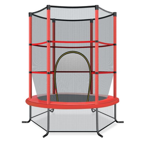 Trampoline De Jardin, Tapis De Saut Pour Enfants Ø165cm Avec Filet De Protection