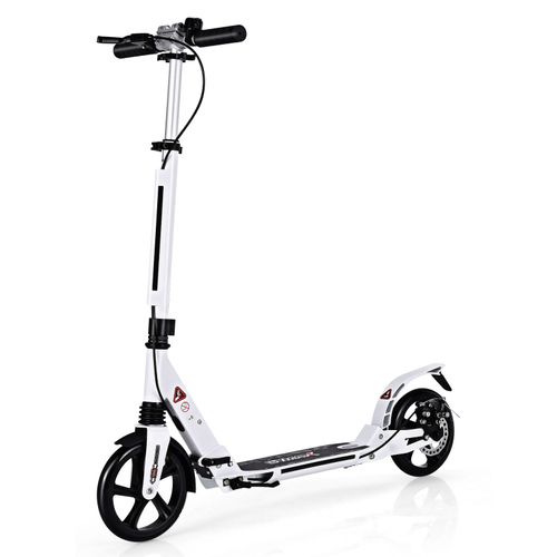 Trottinette à 2 Roues, Tapis De Saut Avec Frein Pliable 3 Hauteures Aajustables