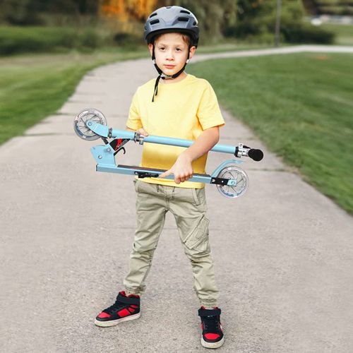 Trottinette Enfant, Tapis De Saut 2 Roues Patinette Enfant Pliable Scooter Enfant Kick