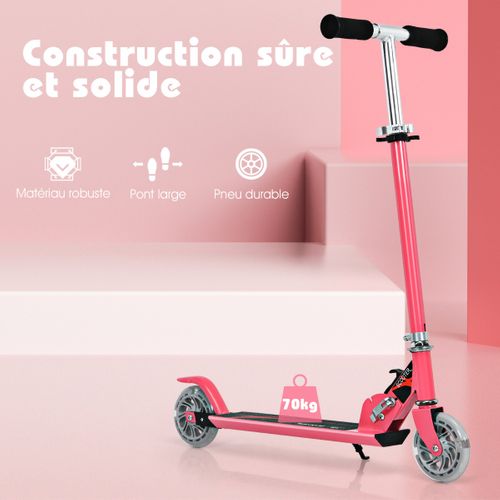 Trottinette Enfant, Tapis De Saut 2 Roues Patinette Enfant Pliable Scooter Enfant Kick