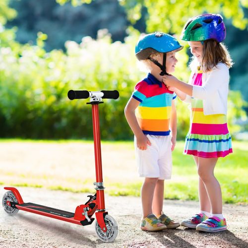 Trottinette Enfant, Tapis De Saut 2 Roues Patinette Enfant Pliable Scooter Enfant Kick