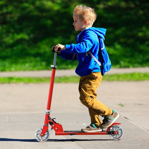 Trottinette Enfant, Tapis De Saut 2 Roues Patinette Enfant Pliable Scooter Enfant Kick