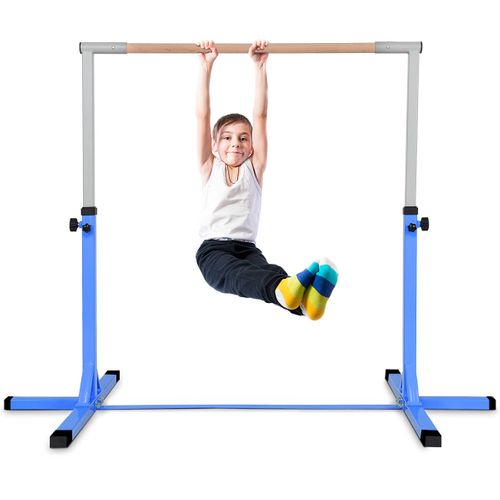 Barre De Gymnastique Hauteur Réglable Pieds De Support Antidérapants Capacité 100kg En Acier