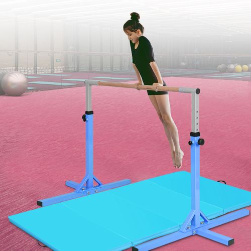 Barre De Gymnastique Hauteur Réglable Pieds De Support Antidérapants Capacité 100kg En Acier