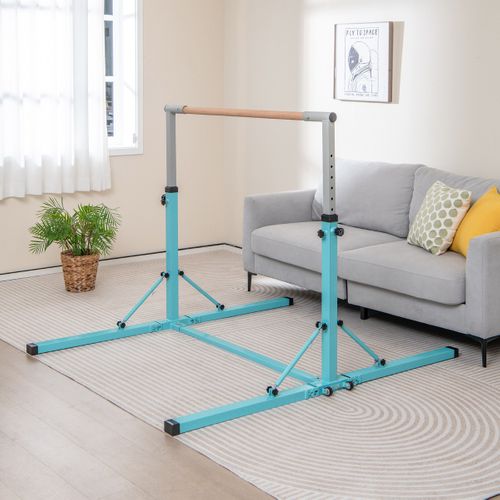 Barre De Gymnastique Pliable Pour Enfants Avec 13 Hauteurs Réglables (90-150cm) Avec Structure