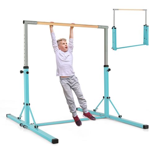 Barre De Gymnastique Pliable Pour Enfants Avec 13 Hauteurs Réglables (90-150cm) Avec Structure