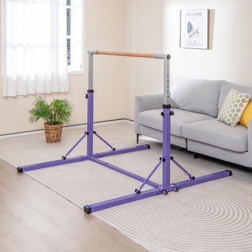 Barre De Gymnastique Pliable Pour Enfants Avec 13 Hauteurs Réglables (90-150cm) Avec Structure