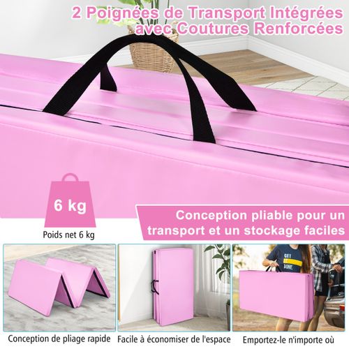 Tapis De Sol, Tapis De Gymnastique Pliable Tapis Portable Pour Fitness Yoga Sport Exercice