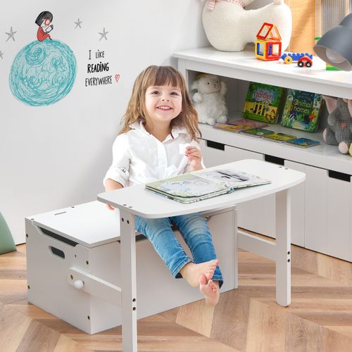 Siège Enfant Chaise D'activités Convertible Pour Enfants 3-7 Ans Coffre Convertible En Bureau