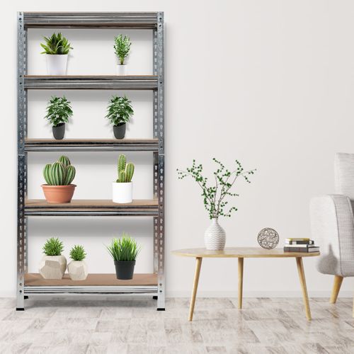 Étagères Charge Lourd, Meuble De Rangement En Métal à 5 Niveaux Support Industriel Réglable