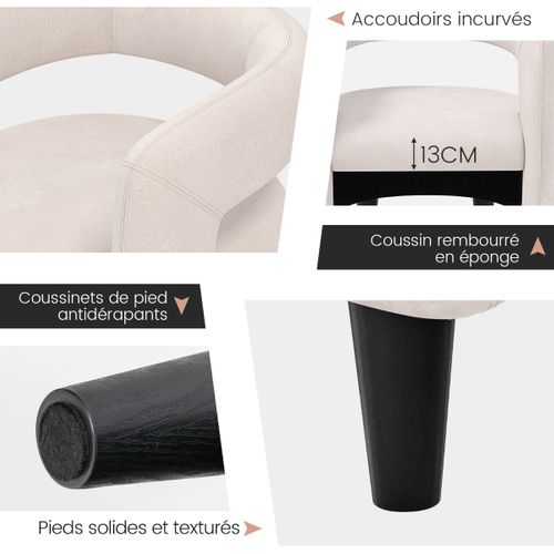 Fauteuil Relax Confortable Avec Repose-pieds Fauteuil Tonneau Rembourré En Velours Et Pouf