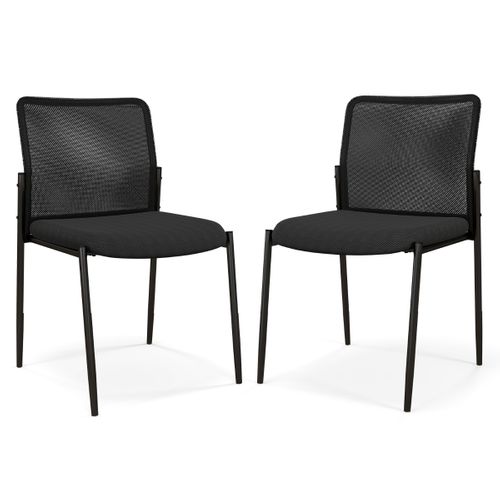 Lot De 2 Chaises De Salle D'attente Empilables Avec Siège Rembourré Chaises Pour Bureau