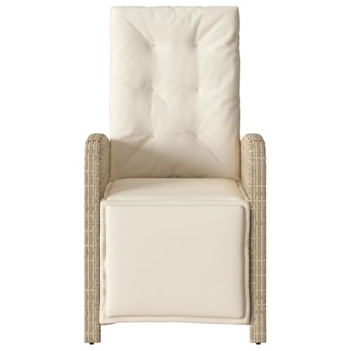 Lot De 2 Chaises De Jardin Inclinables - Fauteuils D'extérieur Avec Repose-pied Rotin A393