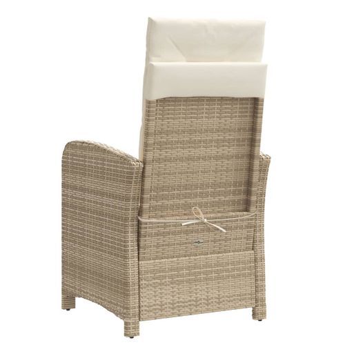 Lot De 2 Chaises De Jardin Inclinables - Fauteuils D'extérieur Avec Repose-pied Rotin A393
