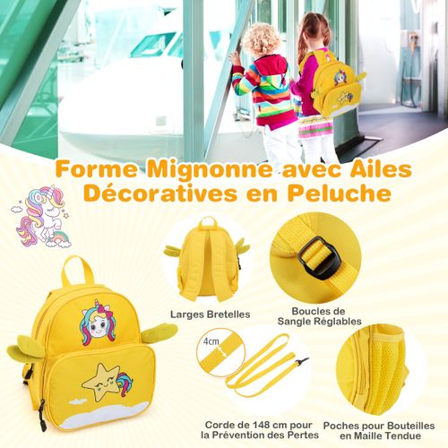 18" Valise à Roulettes Enfants Avec 12" Sac à Dos Bagages à Main Avec Poignée Rétractable