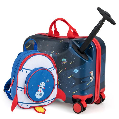18" Valise à Roulettes Enfants Avec 12" Sac à Dos Bagages à Main Pour Voyage Avec Poignée