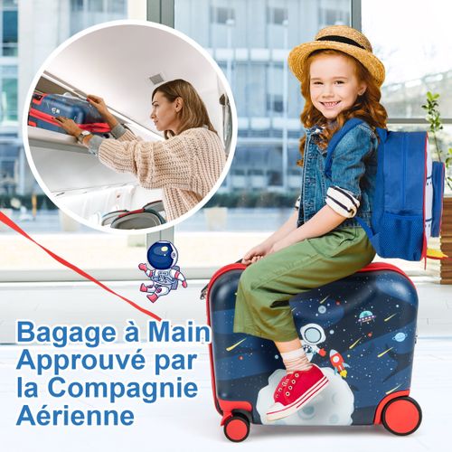 18" Valise à Roulettes Enfants Avec 12" Sac à Dos Bagages à Main Pour Voyage Avec Poignée