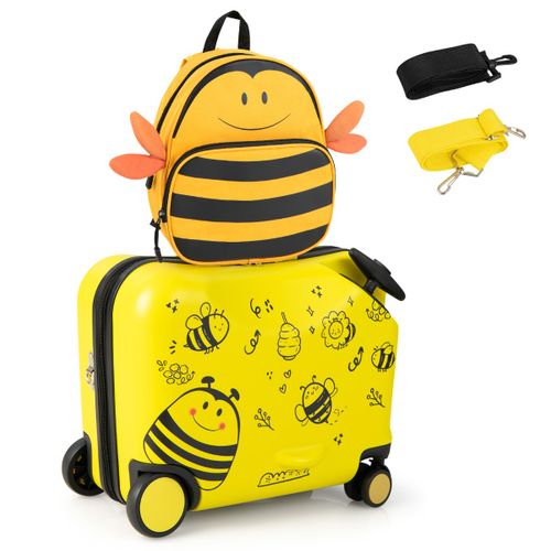 18" Valise à Roulettes Enfants Avec 12" Sac à Dos Bagages à Main Pour Voyage Avec Poignée